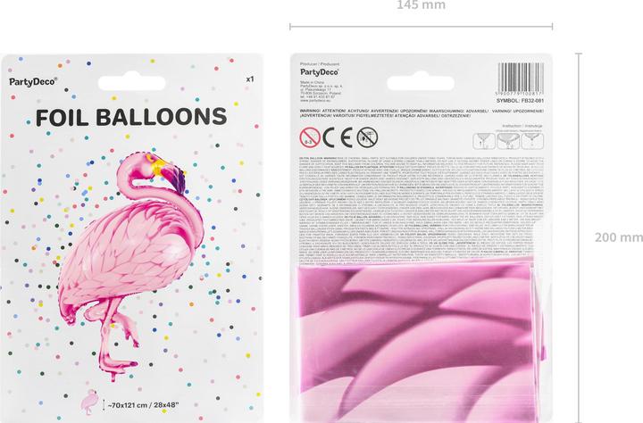 Produktbild Partydeco XL-Ballon Flamingo (1 x)