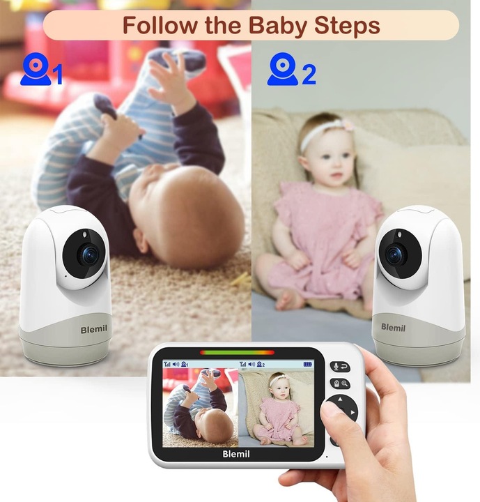 Produktbild Blemil Babyphone mit 2 Kameras (Babyphone mit Kamera)