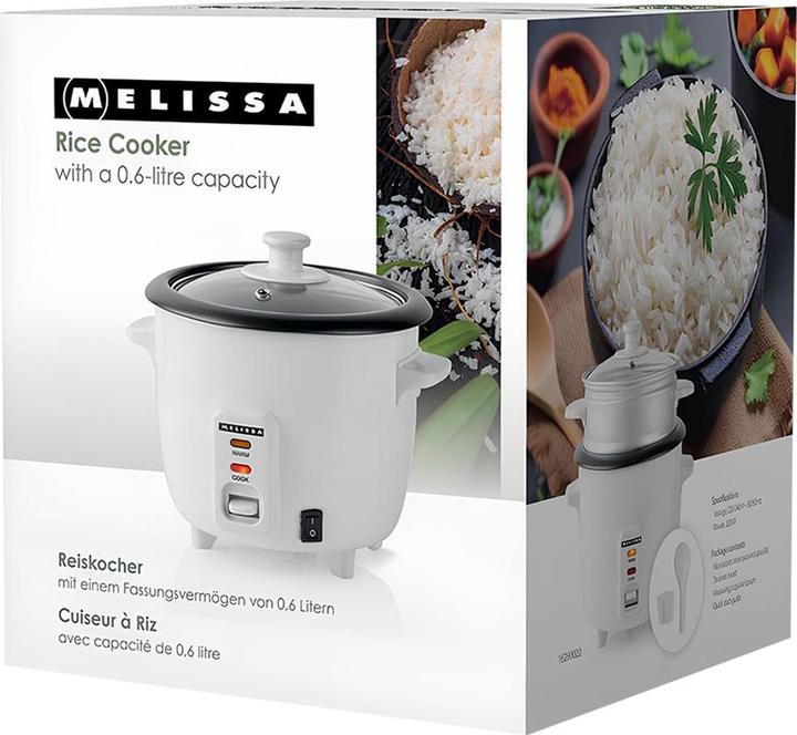 Actual product image Melissa Reiskocher | 0,6 l | 300 W | Antihaftbeschichtung | Abnehmbare Schüssel | Dampfgareinsatz |