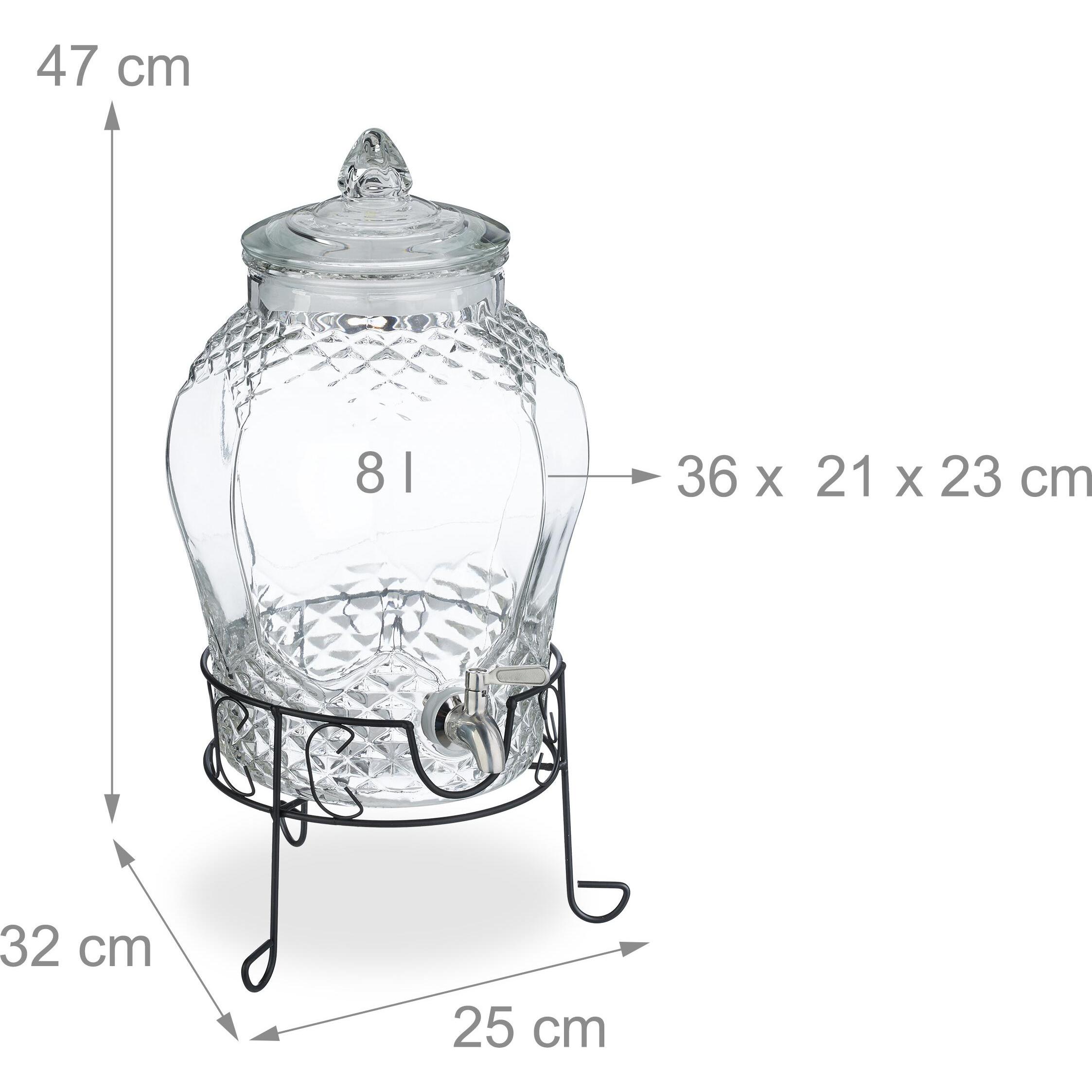 Thumbnail - Relaxdays Getränkespender, Getränkespender, Transparent