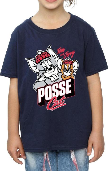 Actual product image Tom & Jerry Girls Posse Cat Cotton T-Shirt (140, 146)