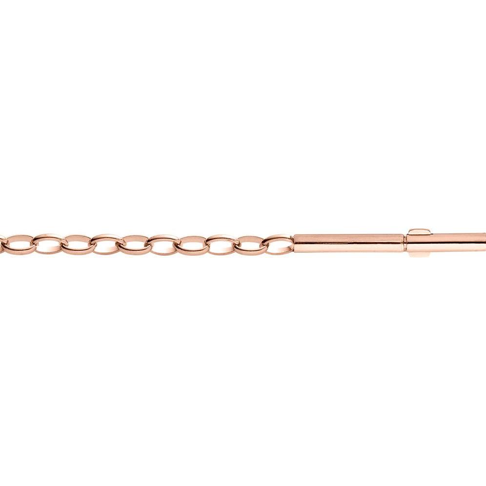 Xen, Halsschmuck, Anker-Kette mit Clip-Bajonett Verschluss rosè vergoldet 40, 42, 45 oder 50 cm zur Wahl, (Edelstahl, 40...