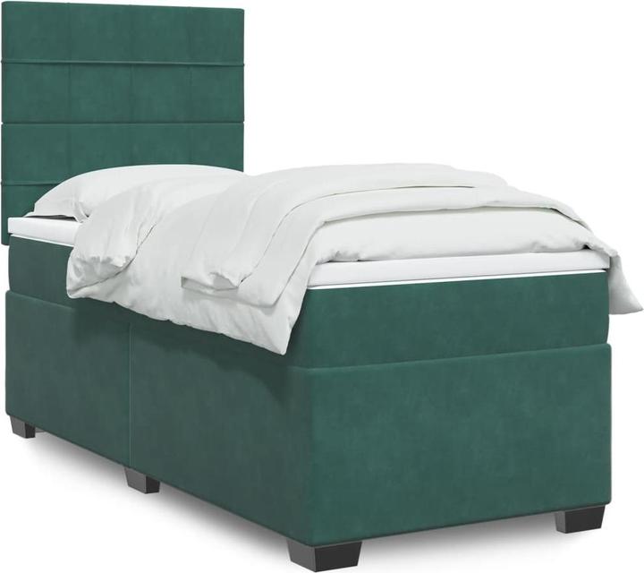 Produktbild vidaXL Bo x springbett mit Matratze 160 x 200 cm Samt (160 x 200 cm)