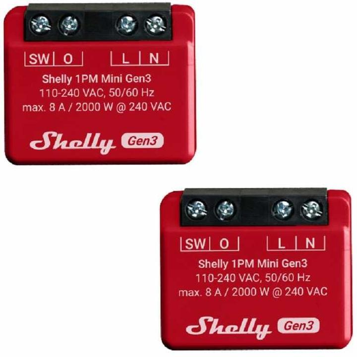 Immagine prodotto Shelly 1PM Mini Gen3 x2 (Attuatore dell'interruttore)
