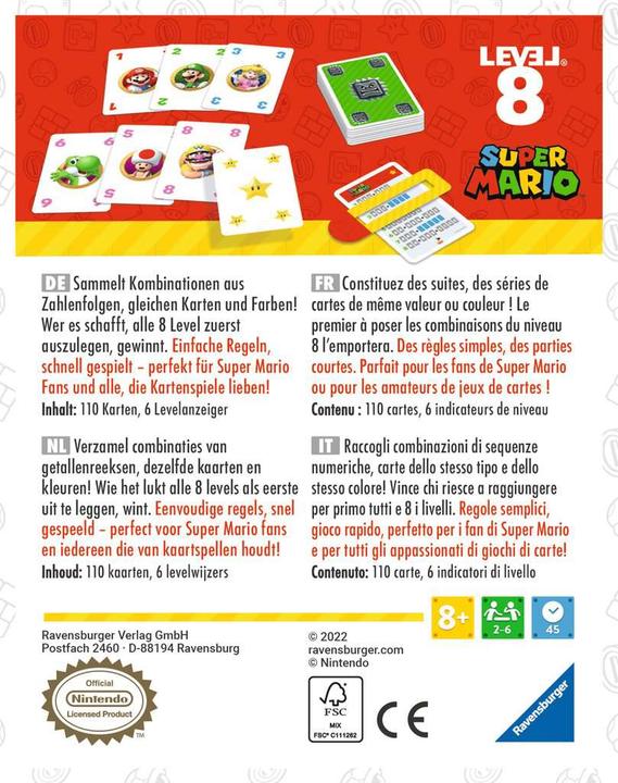 Produktbild Ravensburger Super Mario Level 8 (Deutsch, Französisch, Italienisch, Niederländisch, 2 - 6 Spieler)