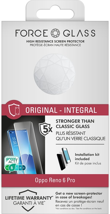 Image du produit Bigben Connected Protection d'écran en verre (1 pièce(s), Oppo Reno 6 Pro 5G)