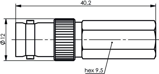 Actual product image Telegärtner BNC cable socket G02 75 Ohm, Twist on, A13, G02 (RG-59 B/U), RG-62 A/U