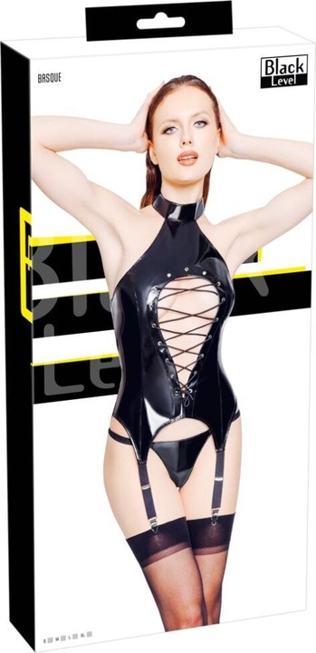 Actual product image Black Level Vinyl suspender shirt S (S)