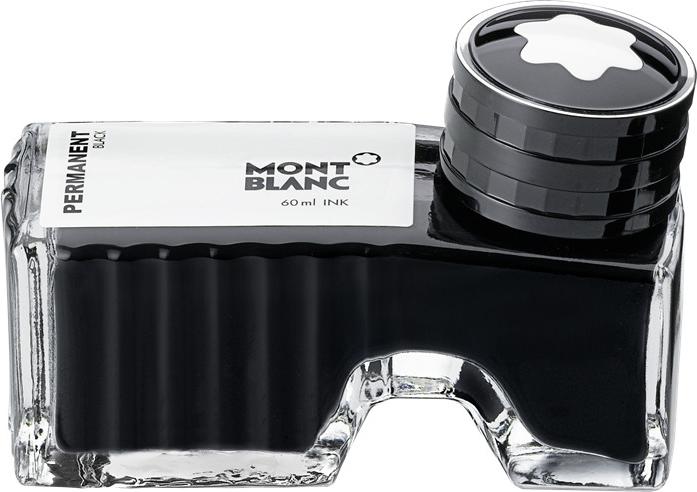 Montblanc Tinte 60ml 128196 schwarz, perm. (Tintenfass, Schwarz)