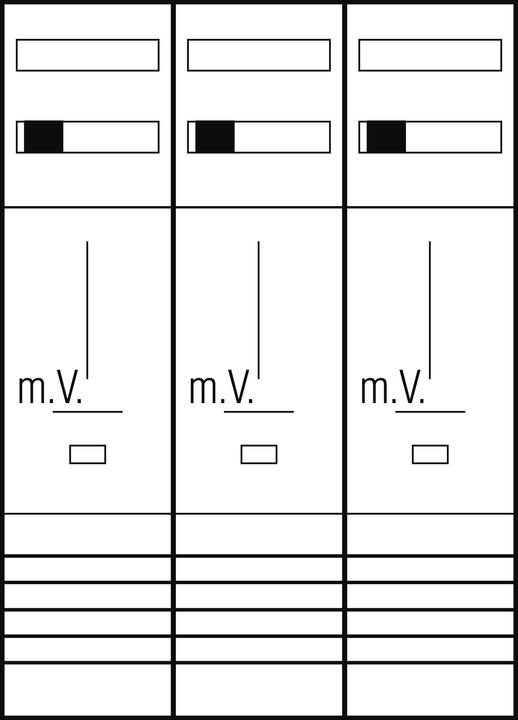 Produktbild ABN Zählerplatz 3Pkt 3Z Z37130 m.Klemmstein 5p 750x1050mm