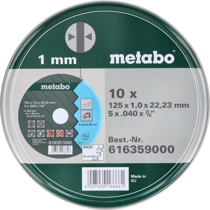Actual product image Metabo Cutting discs