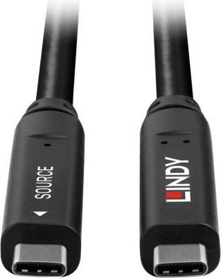 Actual product image Lindy USB 3.2 Gen 1 & DP 1.4 Type C Hybrid Cable (10 m, USB 3.2 Gen 1, 180 W)