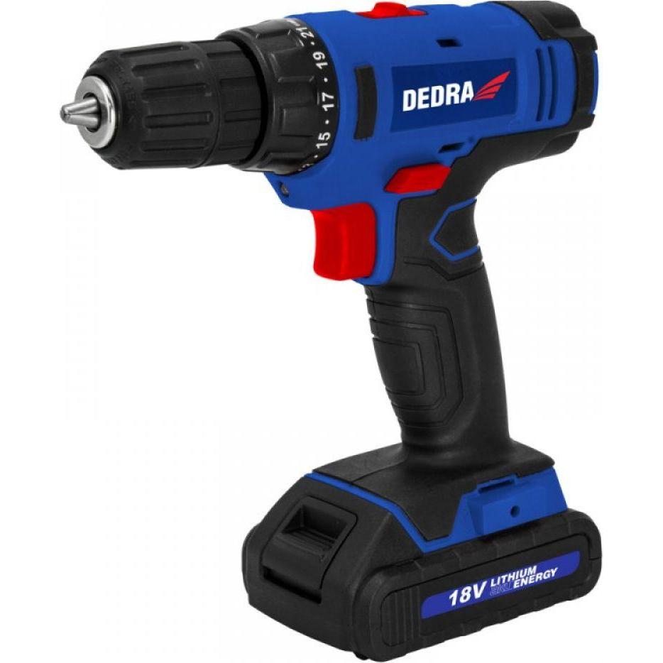 Dedra, Bohrmaschine + Akkuschrauber, DED7880 drill with 18 V 1 x 1.5 Ah battery (Akkubetrieb)