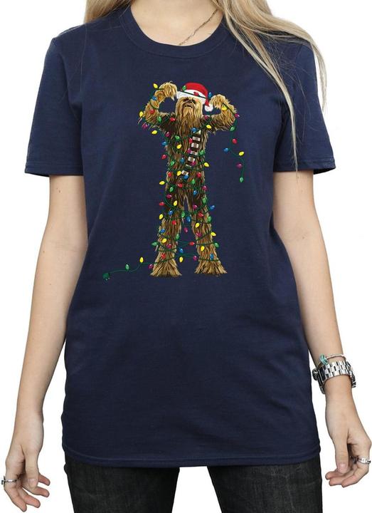 Immagine prodotto Star Wars Chewbacca Christmas Lights Maglietta Ampia Donna (XXL)