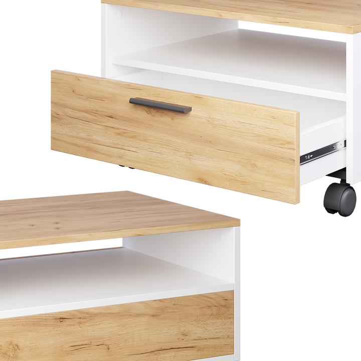 Actual product image Vicco Couchtisch Bibo, Weiss/Goldkraft Eiche, 70 x 52.4 cm