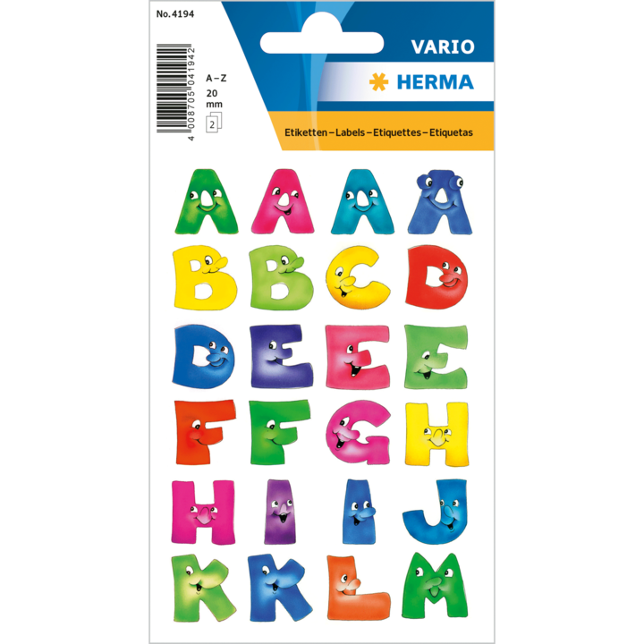 Energie-Label Herma Buchstaben Etiketten