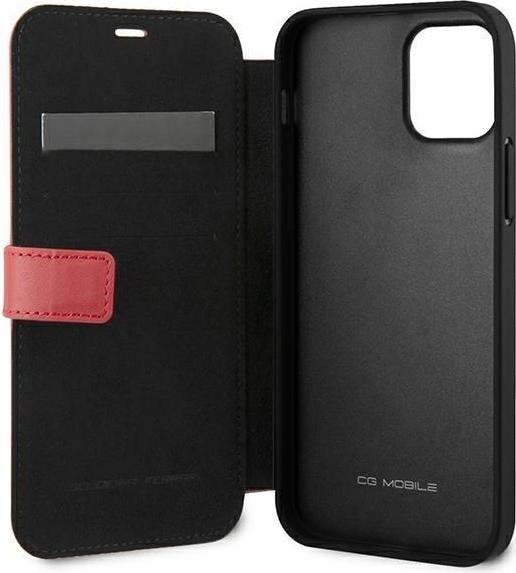 Produktbild Ferrari FEOGOFLBKP12LRE iPhone 12 Pro Max 6,7" czerwony/red book Off Track Perforated (Apple iPhone 12 Pro Max)