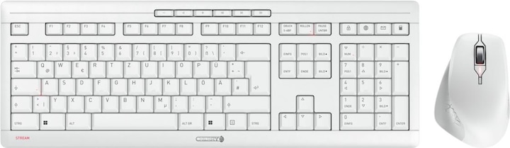 Produktbild CHERRY Desktop STREAM COMFORT Wireless (DE) white (DE, Kabellos)