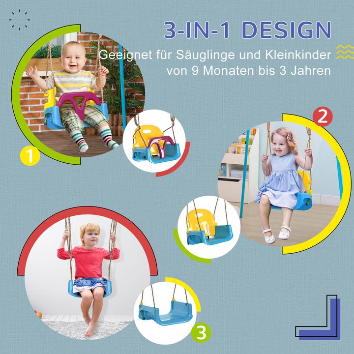 Actual product image Outsunny Children's swing with adjustable ropes