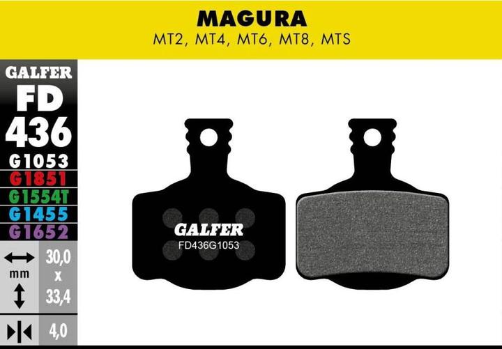 Actual product image Galfer Bike Standard brake pads (Magura, Semi-metallic)