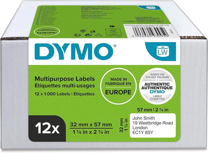 Image du produit Dymo Etiquettes multifonctionnelles 32 x 57 mm 6x 1000 pcs. (3.20 cm)