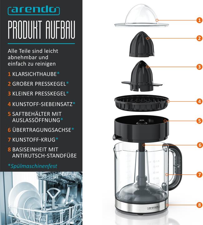 Actual product image Arendo Lemon squeezer Orange squeezer Lime squeezer Juicer