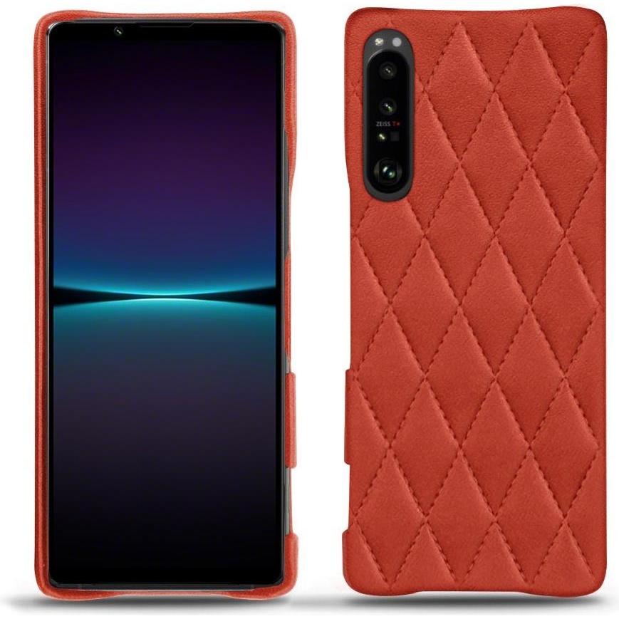 Thumbnail - Noreve Lederschutzhülle (Sony Xperia 1 IV), Smartphone Hülle, Orange