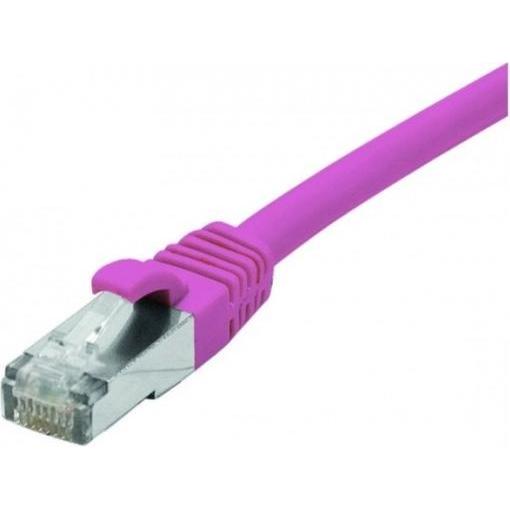 Exertis Connect Patchkabel CAT. 6, F/UTP, PoE, halogenfrei, rosa, 30,0 m Geschirmtes Patchkabel mit Rastnasenschutz (F/U...