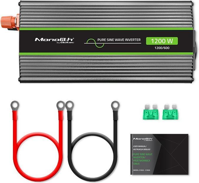 Actual product image Qoltec Pure Sine Wave Inverter Monolith