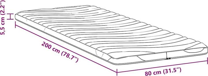 Produktbild vidaXL Matratzenauflage (80 x 200 cm)