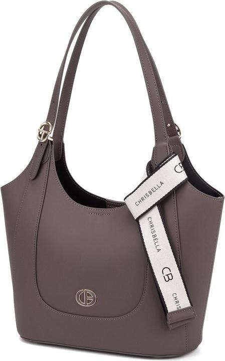 Image du produit Chrisbella Damen Schultertasche - Modell Lumina Chic - 100% Polyurethan - 37.0 X 12.0 X 29.0 Cm