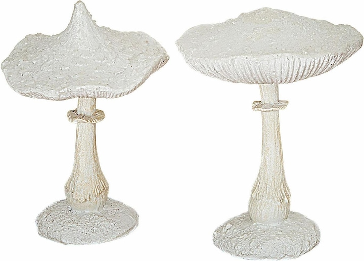 Immagine prodotto Loberon Set di 2 funghi decorativi Viresto bianco