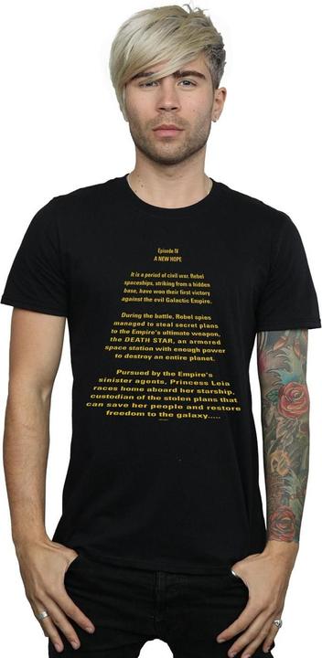 Immagine prodotto Star Wars A New Hope Opening Crawl Maglietta Uomo (XL)