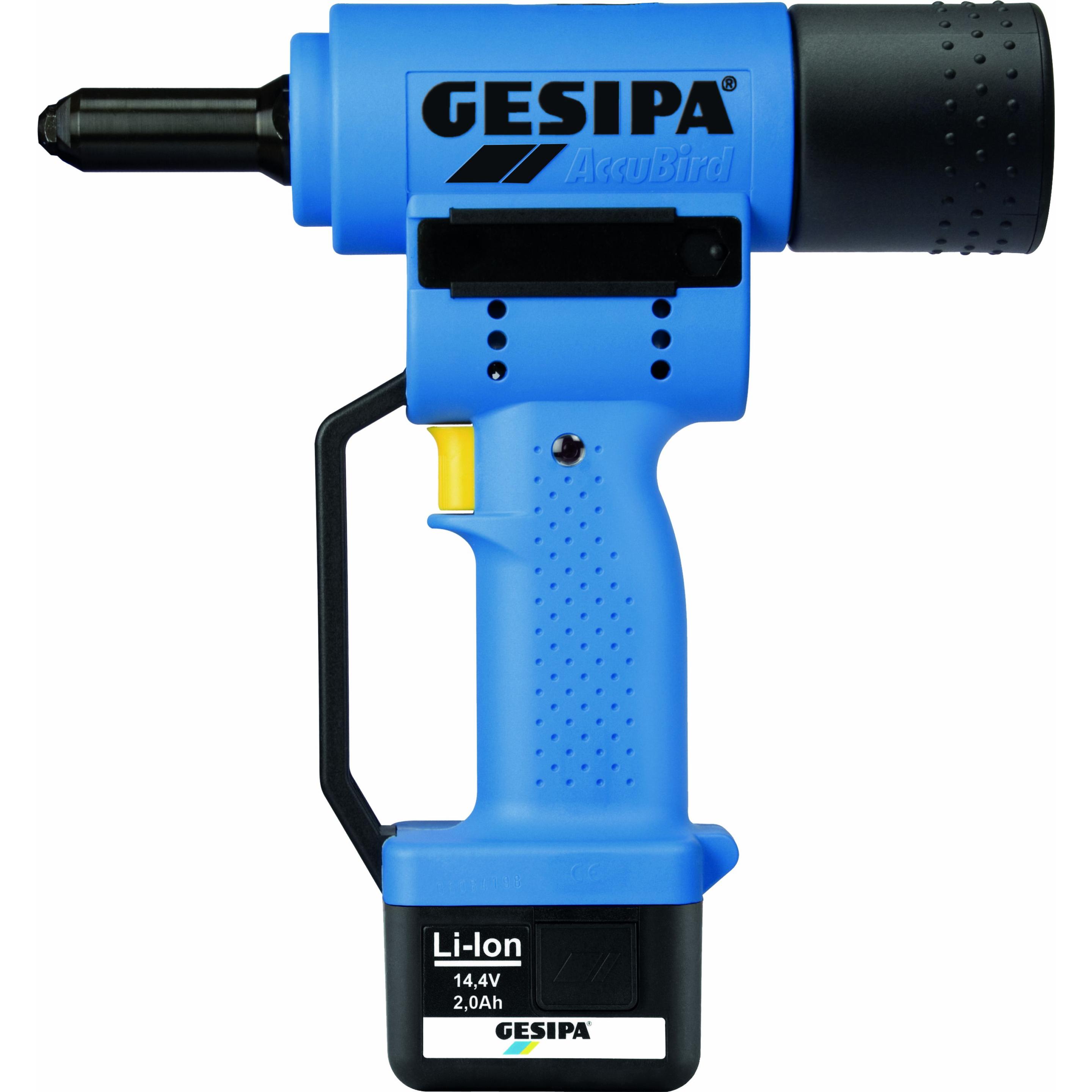 Gesipa, Nieten, Blindniet-Setzgerät AccuBird (mit 2 Li-Ion Akku""s 1,3 Ah / 1 Ladegerä...