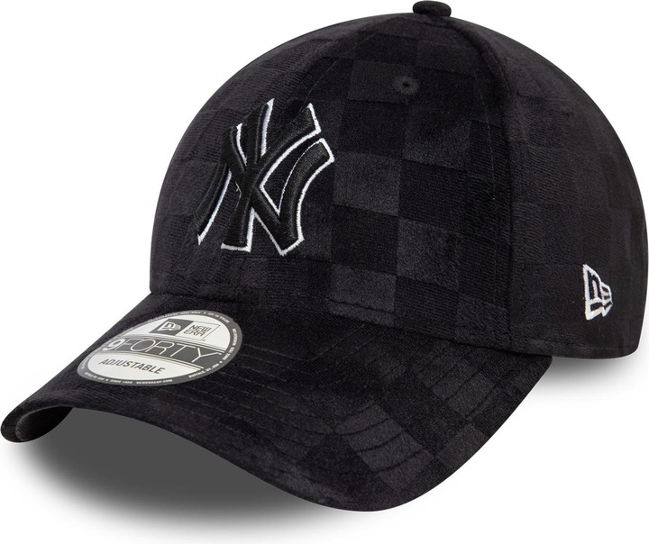 Actual product image New Era 9Forty Strap Cap - Check New York Yankees Schwarz