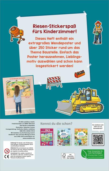 Produktbild Mein XL Sticker-Poster Baustelle (250 Sticker)