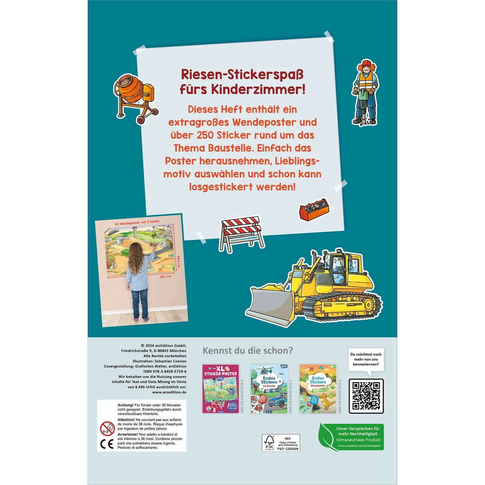 Thumbnail - Ars Edition, Sticker, Mein XL Sticker-Poster Baustelle