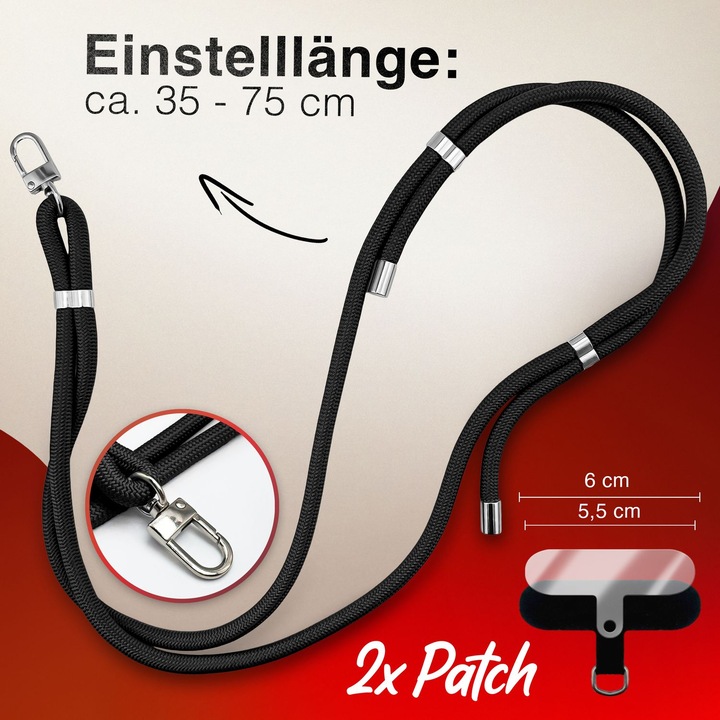 Produktbild Nalia HoldMe Lanyard Handykette – Universal Trageband für Smartphones - Verstellbar, Soft & Elastisch