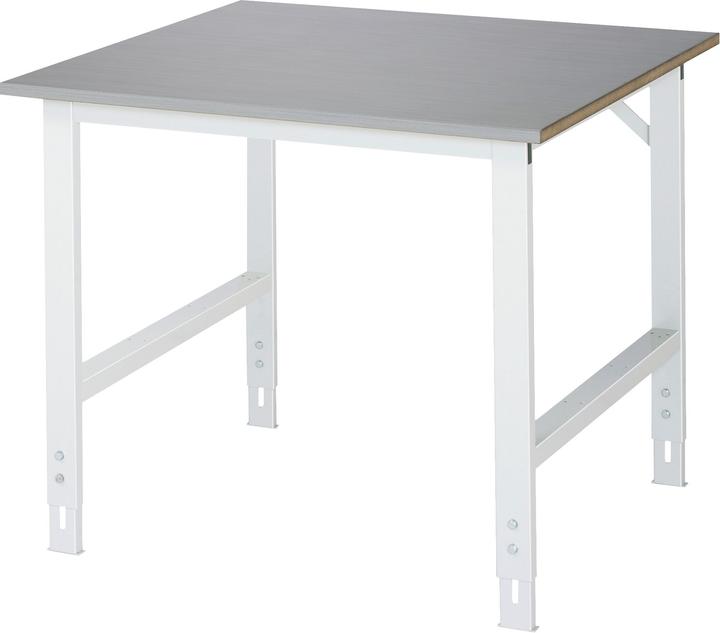 Actual product image RAU Workbench Work table Tom Basic table 1000 x 1000 x 760 to 1080 mm (75 cm, 100 cm)