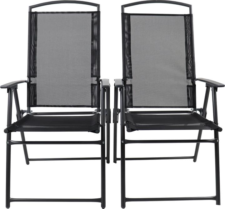 Actual product image VCM 2 pcs garden chair high chair textilene foldable