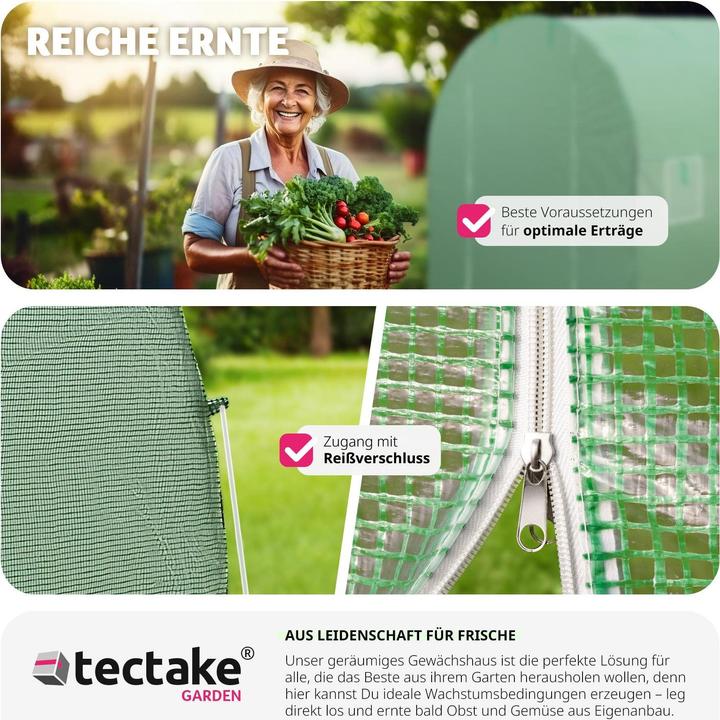 Actual product image tectake Greenhouse foil tunnel