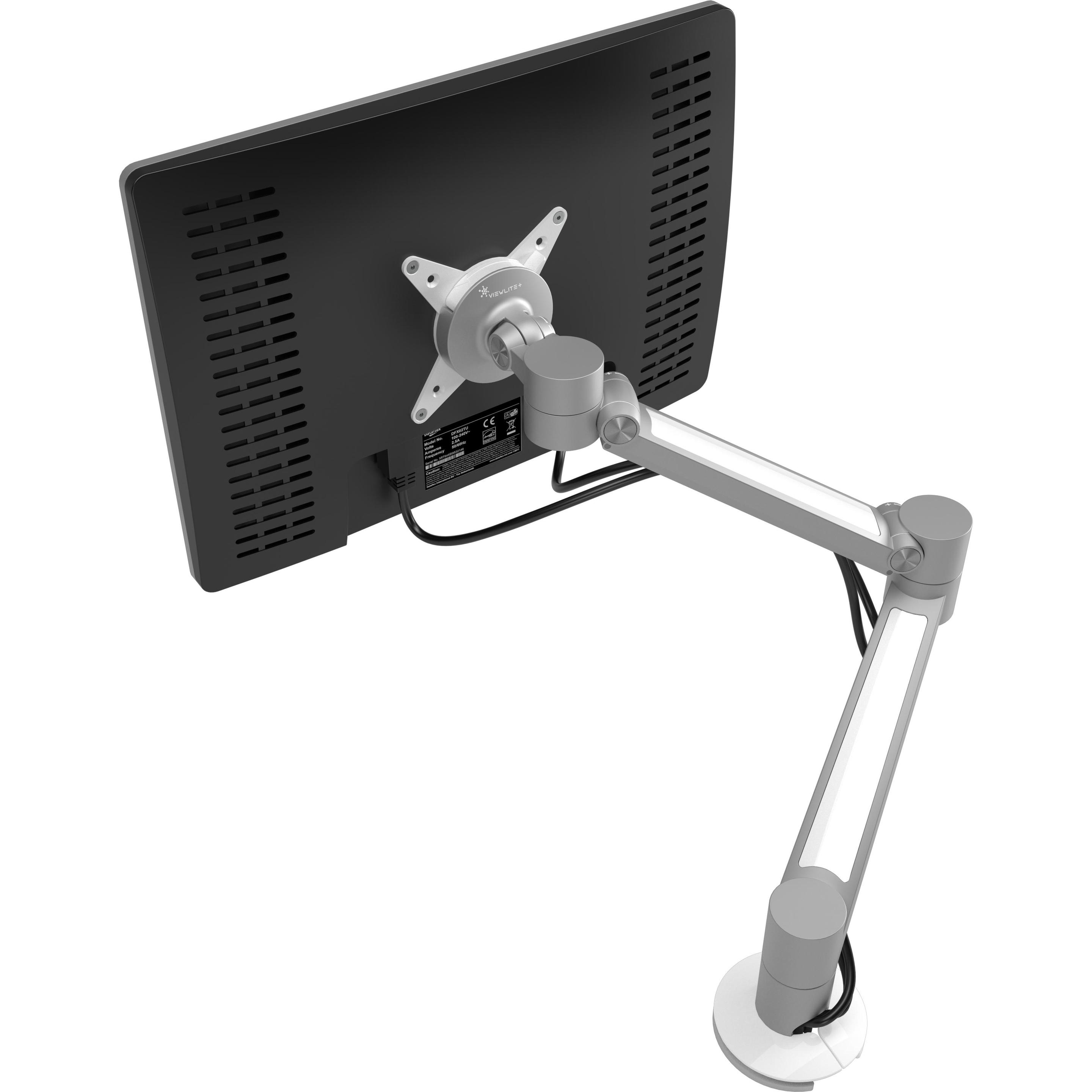 Thumbnail - Dataflex ViewLite Plus Monitorarm 622 (Tisch, 24"), Monitor Halterung, Silber, Weiss