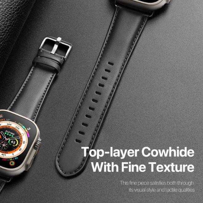 Actual product image Dux Ducis YS Series Genuine Leather Bracelet (38 mm, 40 mm, 41 mm, Genuine leather, Apple Watch Series 2, Apple Watch Series 3, Apple Watch Series 1, Apple Watch Series 4, Apple Watch Series 5, Apple Watch Series 6, Apple Watch Series 7, Apple Watch Series 8, Apple Watch Series 9, Apple Watch SE)