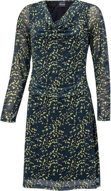Image du produit Artime Midi-Kleid mit Wasserfallausschnitt, Allover-Print (L)