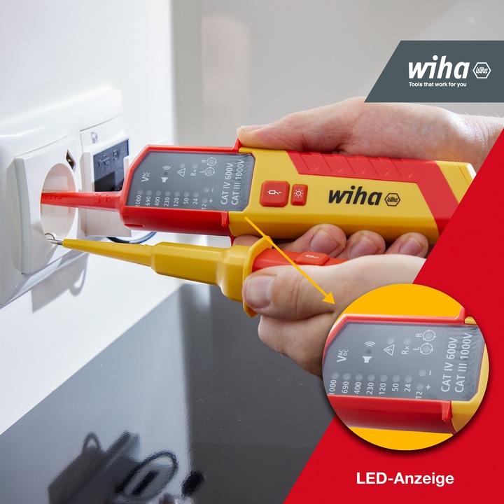 Produktbild Wiha Spannungs- und Durchgangsprüfer (CAT IV 600V, CAT III)