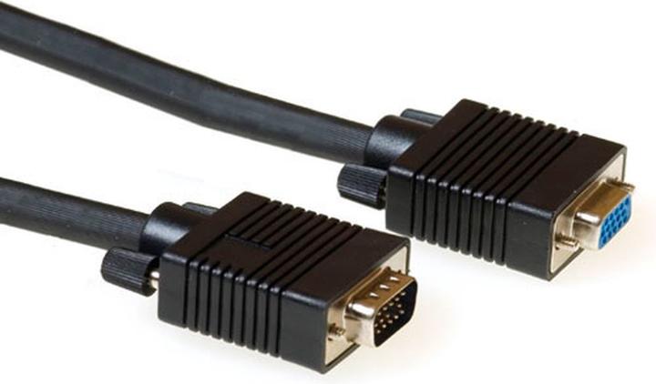 Produktbild ACT VGA extension cable male-female black 1.8 m 1.8m VGA (D-Sub) VGA (D-Sub) Schwarz VGA-Kabel (1.80 m)