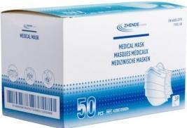 Actual product image Zhende Medical mask type IIR non-sterile, 50 pcs. (Protection class I, 50 x)