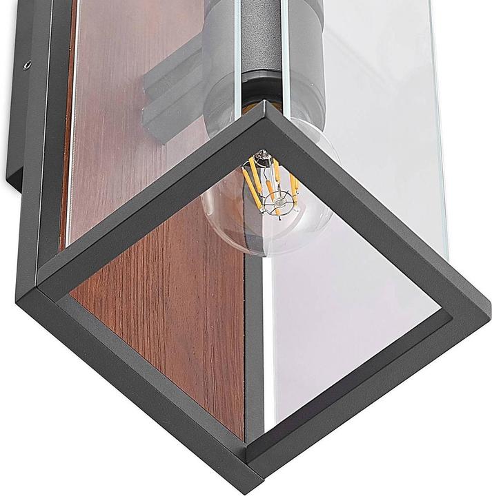 Produktbild Lucande Elwin Wandleuchte, eckig, zweiflammig (E27, IP54)