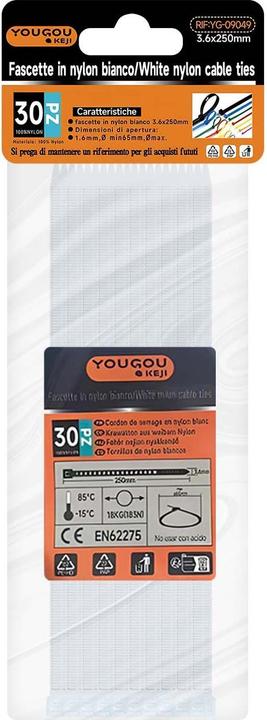 Produktbild Avizar Kabelbinder 3.6 x 250 mm 30 Stück Nylon (250 mm, 30 Stk.)