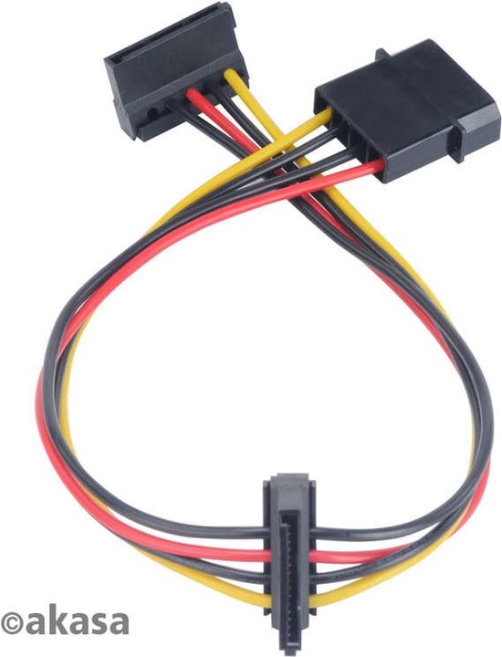 Produktbild Akasa Stromadapter 4-Pol Molex an 2x SATA - 30cm